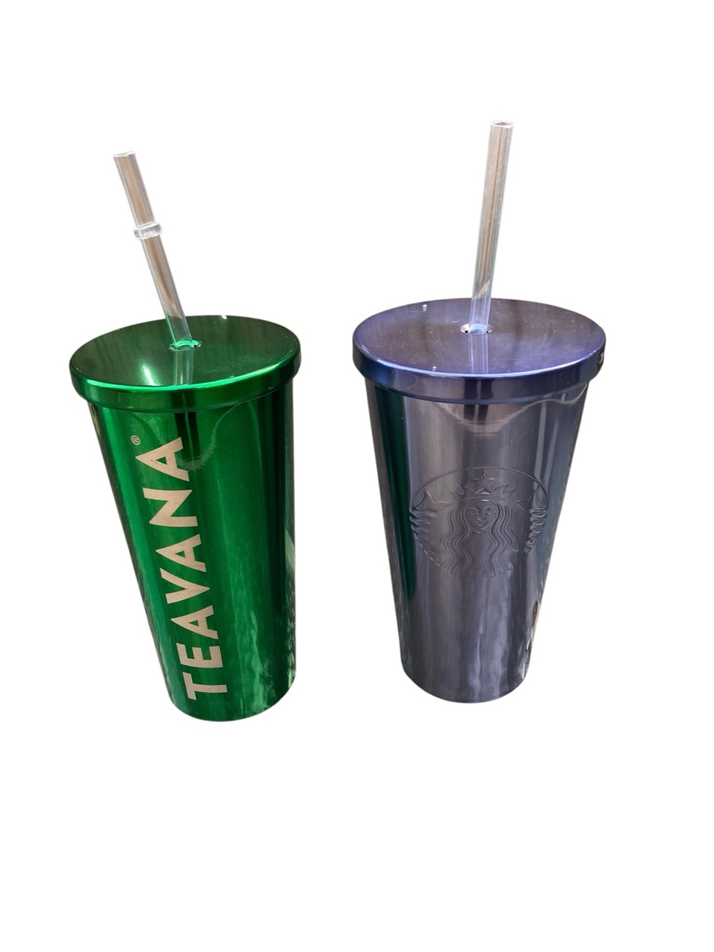 TEAVANA STARBUCKS TUMBLER SET WITH STRAWS
